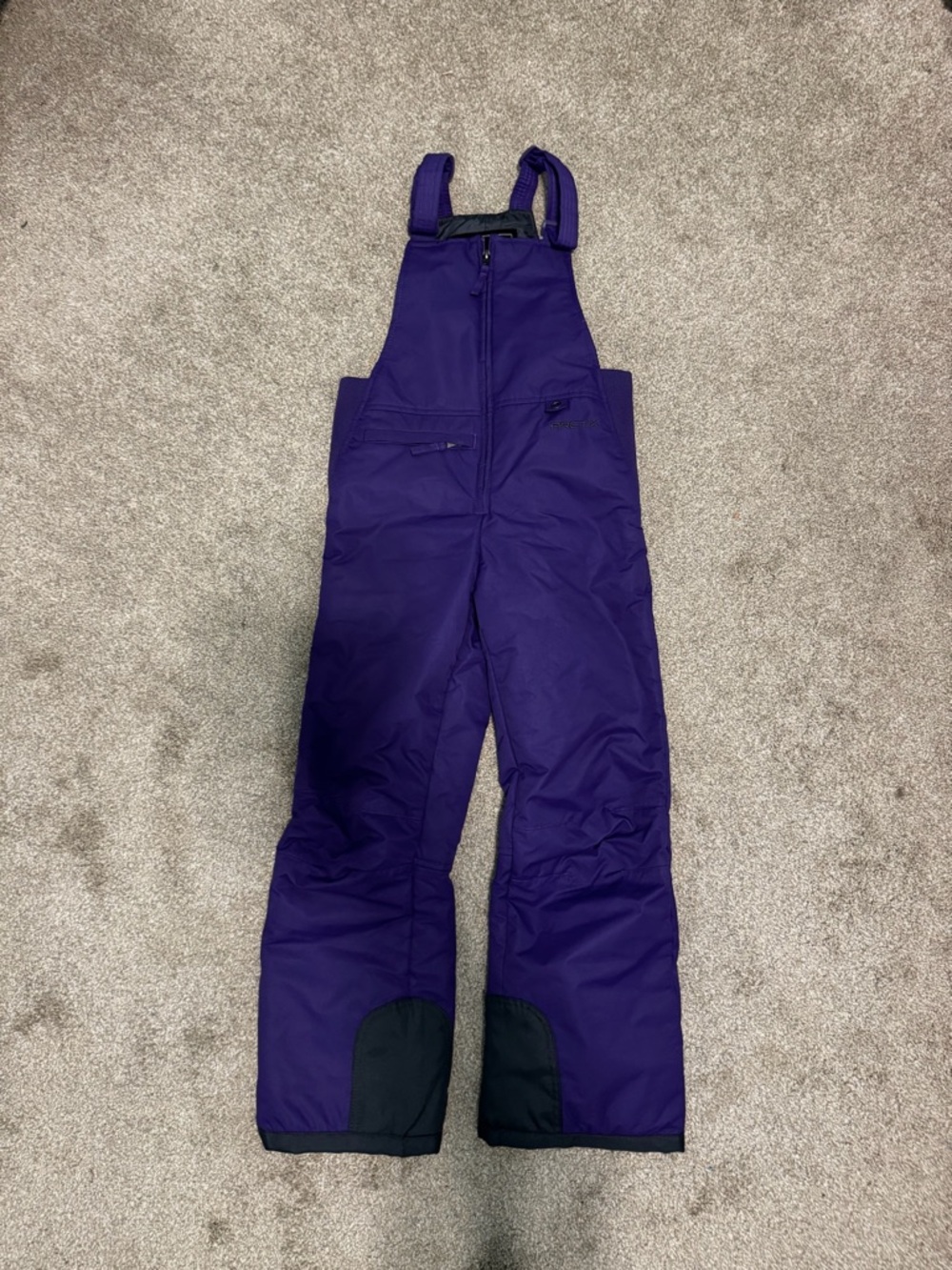 Arctix Kids Insulated Snow Bib Girls Purple Size Medium Ski Overalls Winter